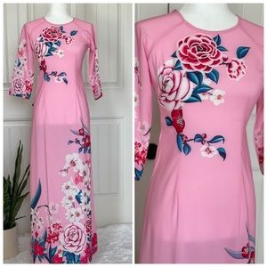 Vietnamese Traditional Dress - Áo Dài Lụa Nhật in 3D: Size S & M